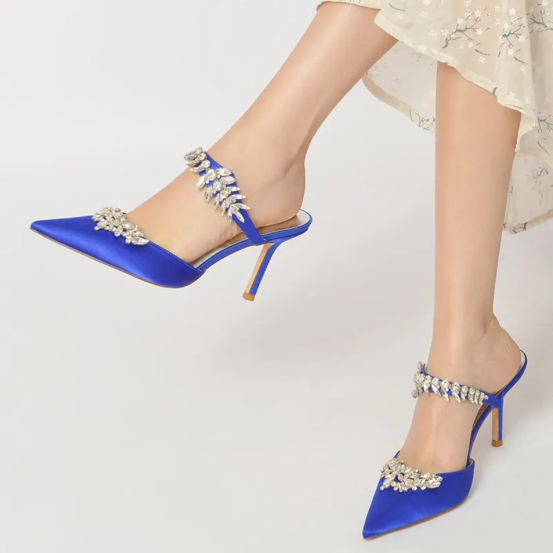Stiletto Heel 8.5cm Silk-Like Shoes CK0158 sold by Cocomelody