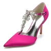 Stiletto Heel 8.5cm Silk-Like Shoes CK0156 sold by Cocomelody