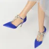 Stiletto Heel 8.5cm Silk-Like Shoes CK0156 sold by Cocomelody