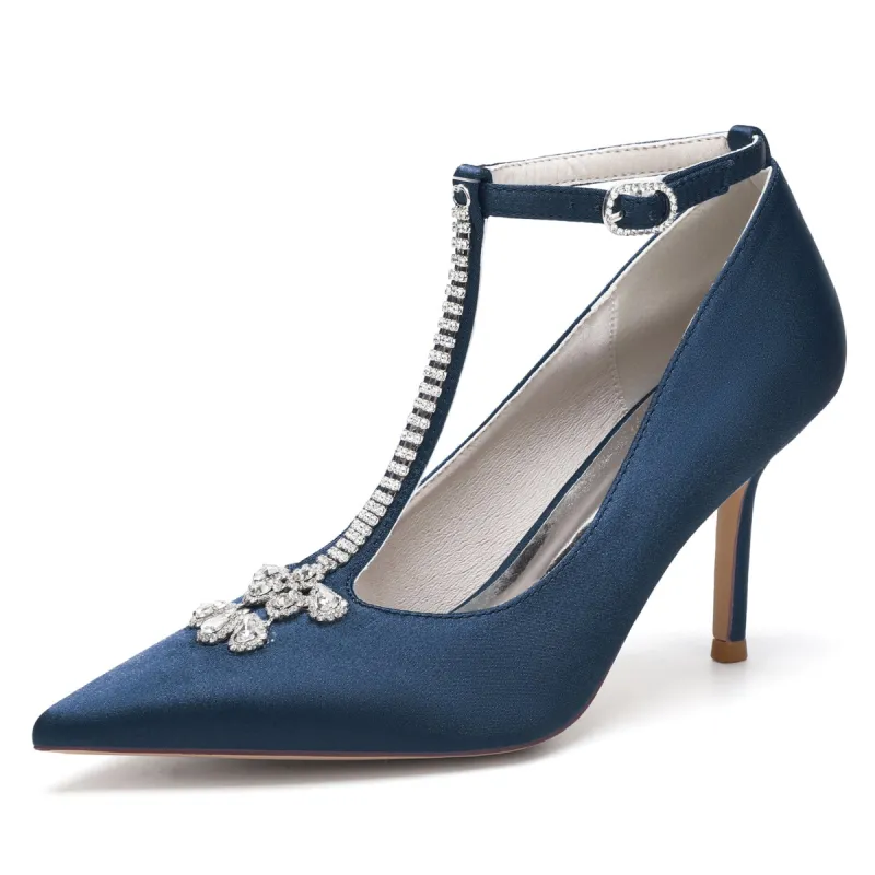 Stiletto Heel 8.5cm Silk-Like Shoes CK0155 sold by Cocomelody