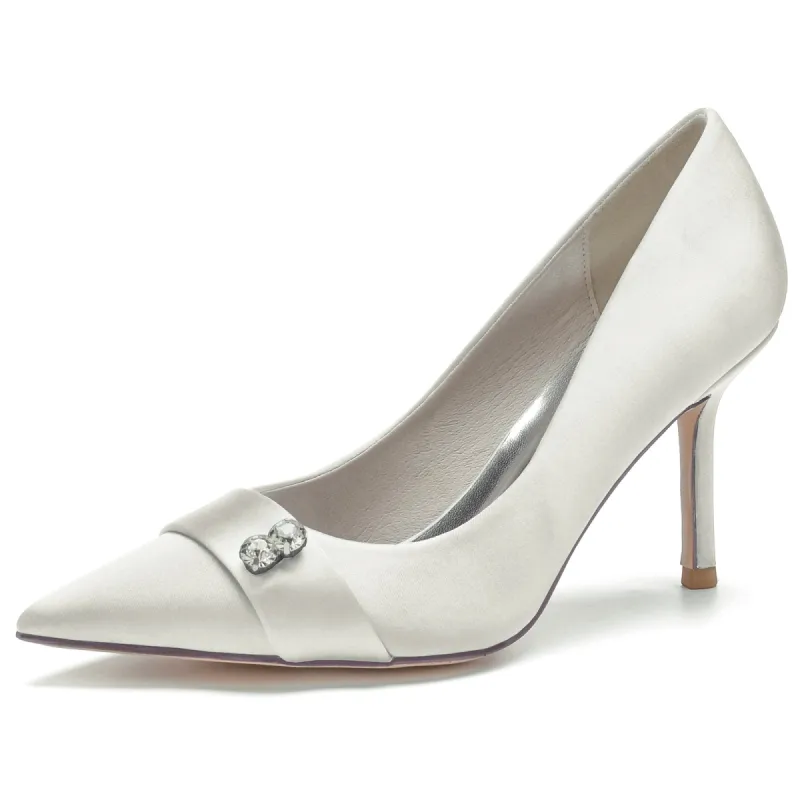 Stiletto Heel 8.5cm Silk-Like Shoes CK0152 sold by Cocomelody