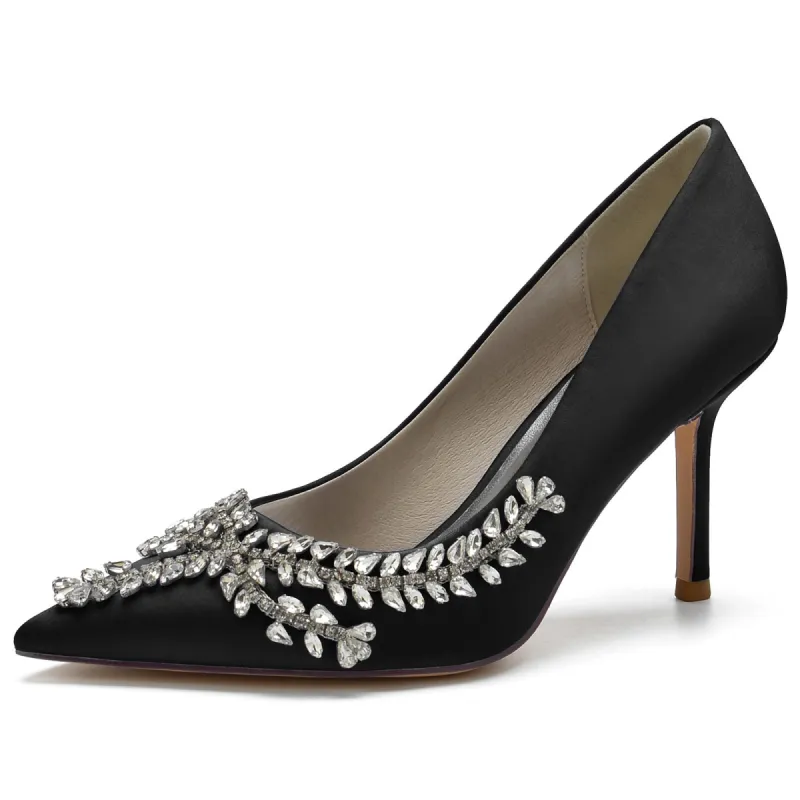 Stiletto Heel 8.5cm Silk-Like Shoes CK0151 sold by Cocomelody