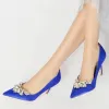 Stiletto Heel 8.5cm Silk-Like Shoes CK0150 sold by Cocomelody