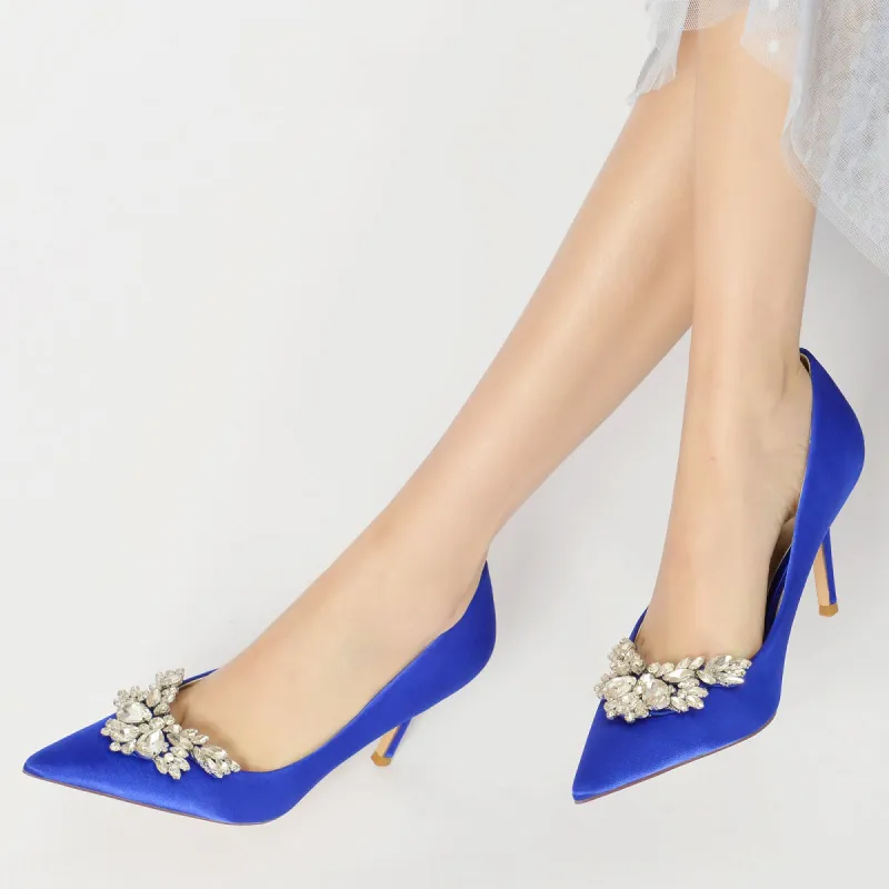 Stiletto Heel 8.5cm Silk-Like Shoes CK0150 sold by Cocomelody