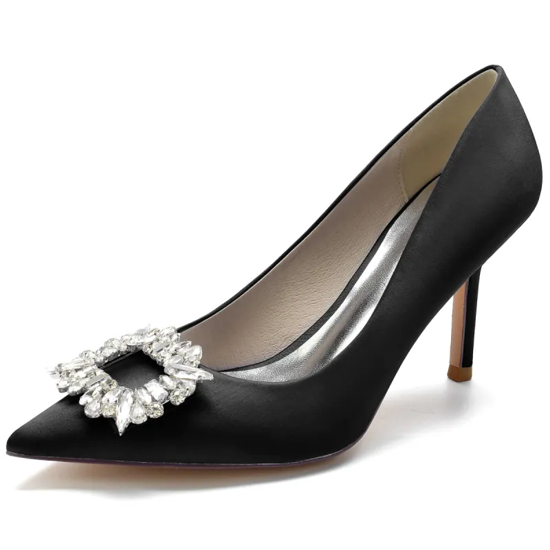 Stiletto Heel 8.5cm Silk-Like Shoes CK0147 sold by Cocomelody
