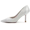 Stiletto Heel 8.5cm Silk-Like Lace Shoes CK0144 sold by Cocomelody