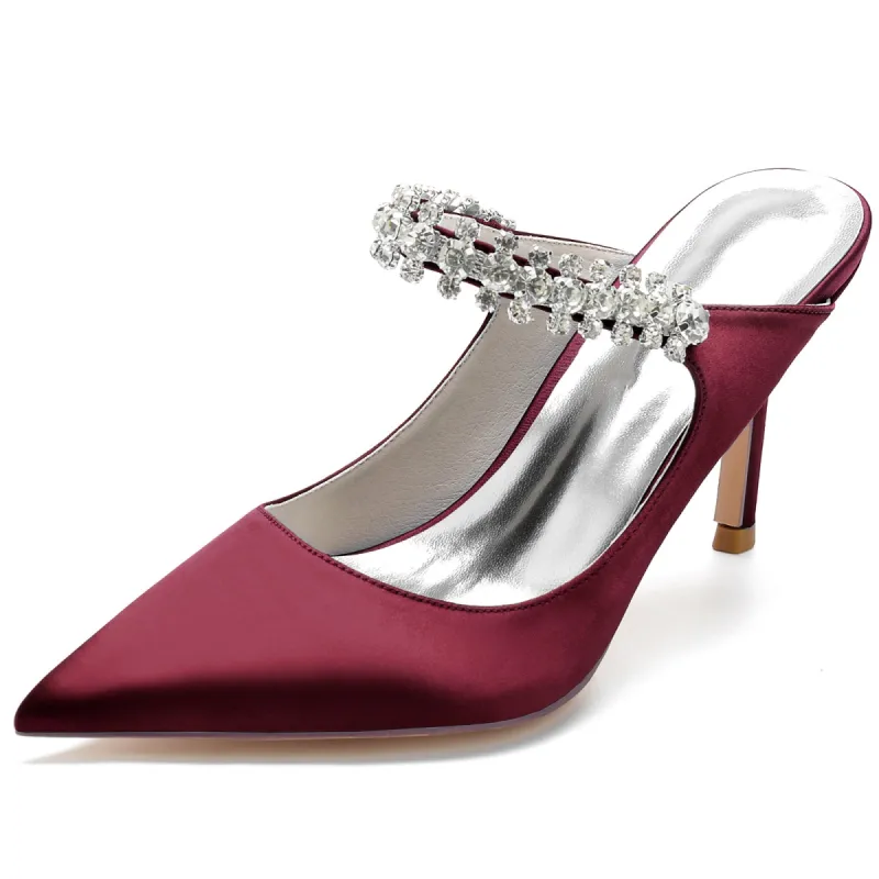 Stiletto Heel 8.5cm Silk-Like Lace Shoes CK0142 sold by Cocomelody