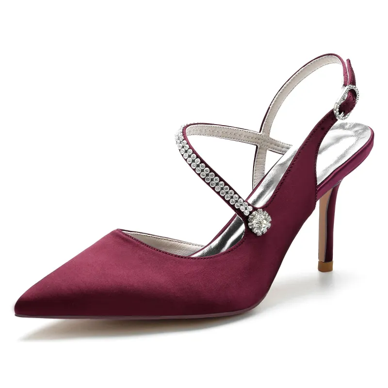 Stiletto Heel 8.5cm Silk-Like Shoes CK0138 sold by Cocomelody