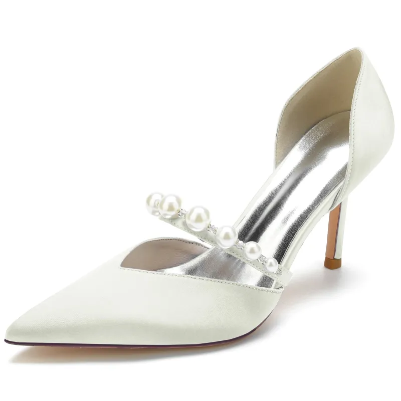 Stiletto Heel 8.5cm Silk-Like Shoes CK0136 sold by Cocomelody