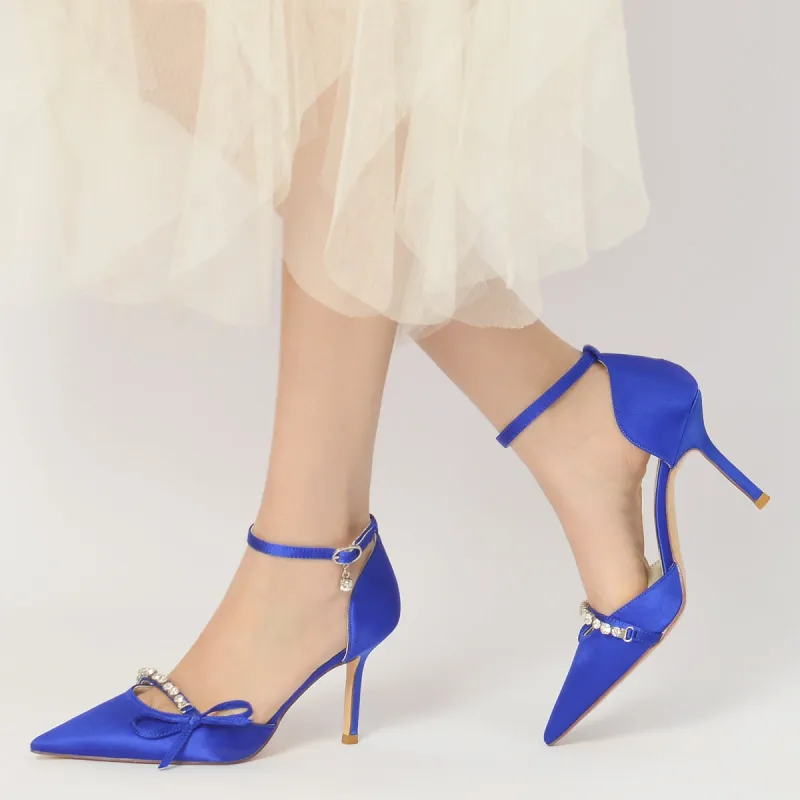 Stiletto Heel 8.5cm Silk-Like Shoes CK0135 sold by Cocomelody