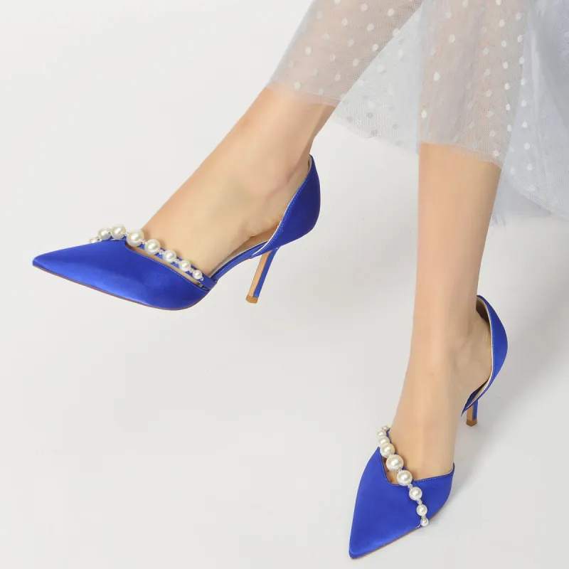 Stiletto Heel 8.5cm Silk-Like Shoes CK0134 sold by Cocomelody