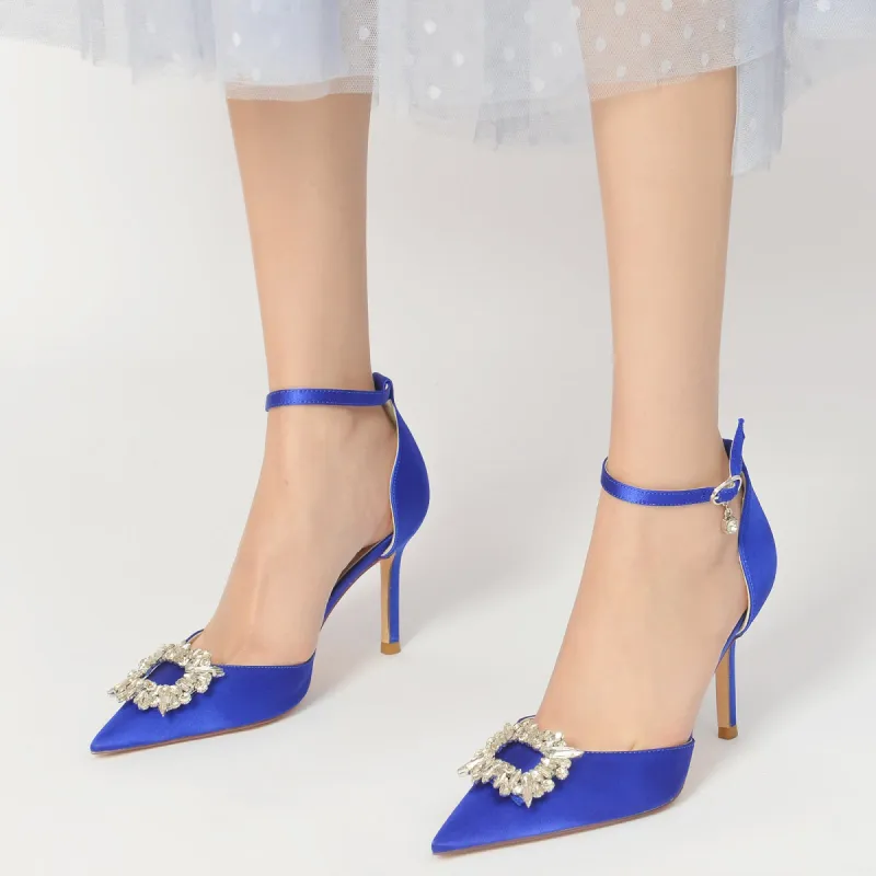 Stiletto Heel 8.5cm Silk-Like Shoes CK0133 sold by Cocomelody