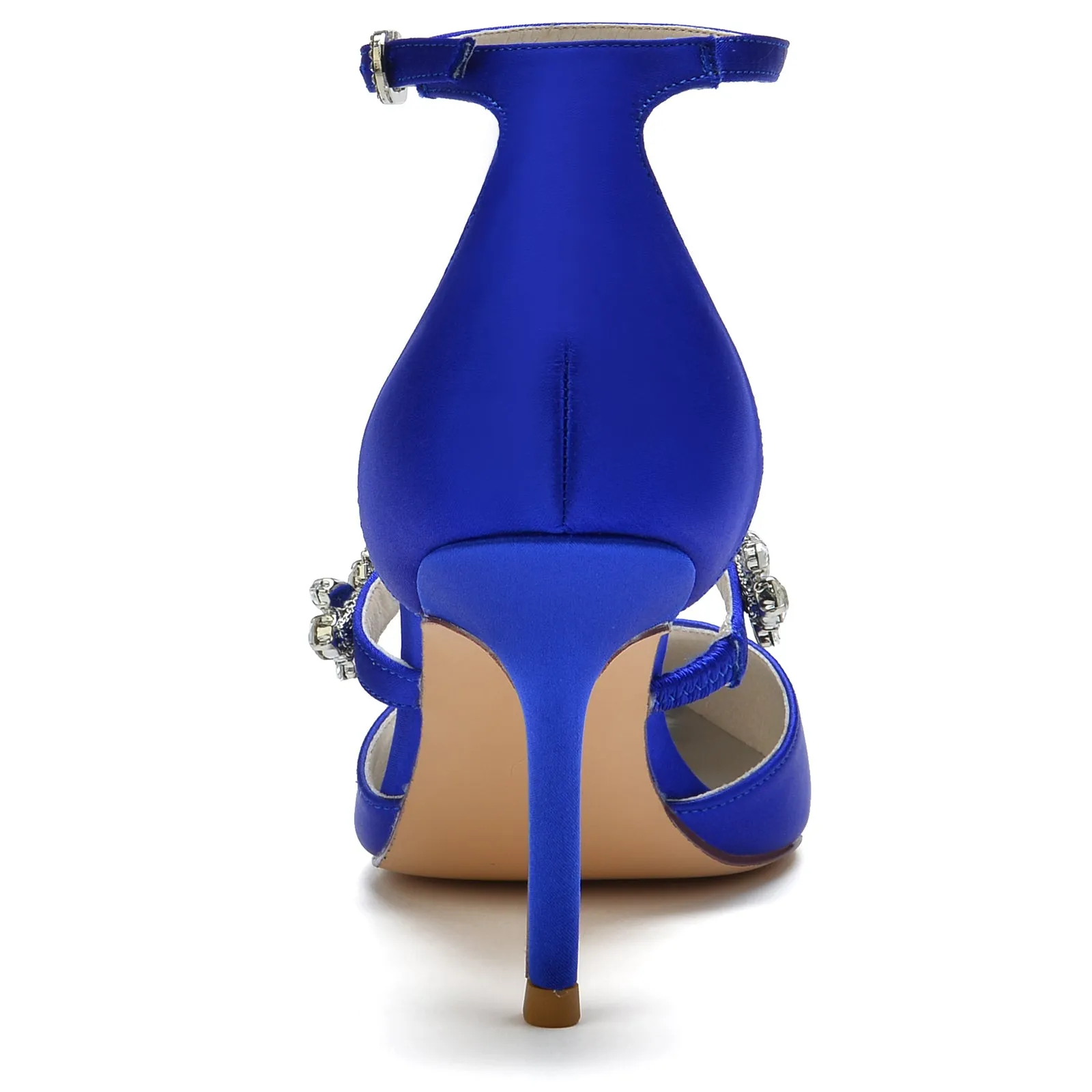 Blue Rhinestone Ankle Strap Pointy Stiletto Heels CK0131 sold by Cocomelody product image thumbnail 3