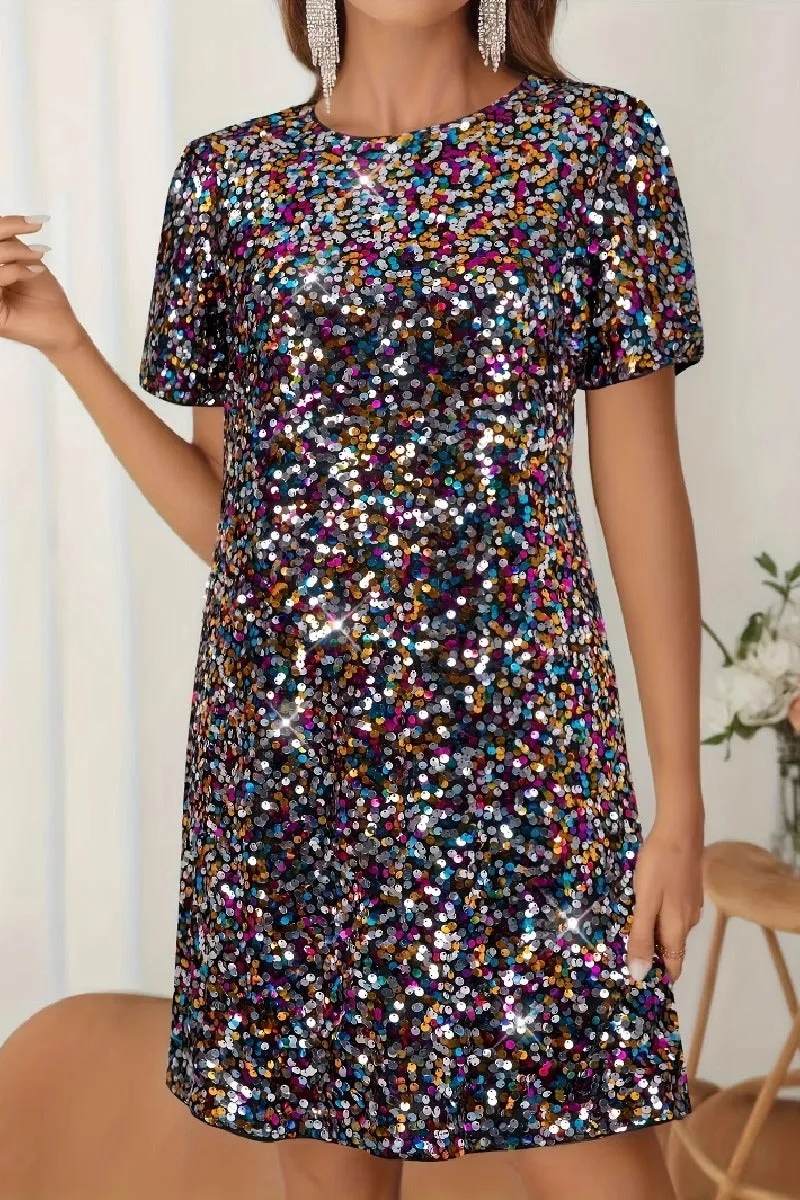 Sequin dress elegance slimming party dress 854073811744 sold by Cocomelody product image thumbnail 3