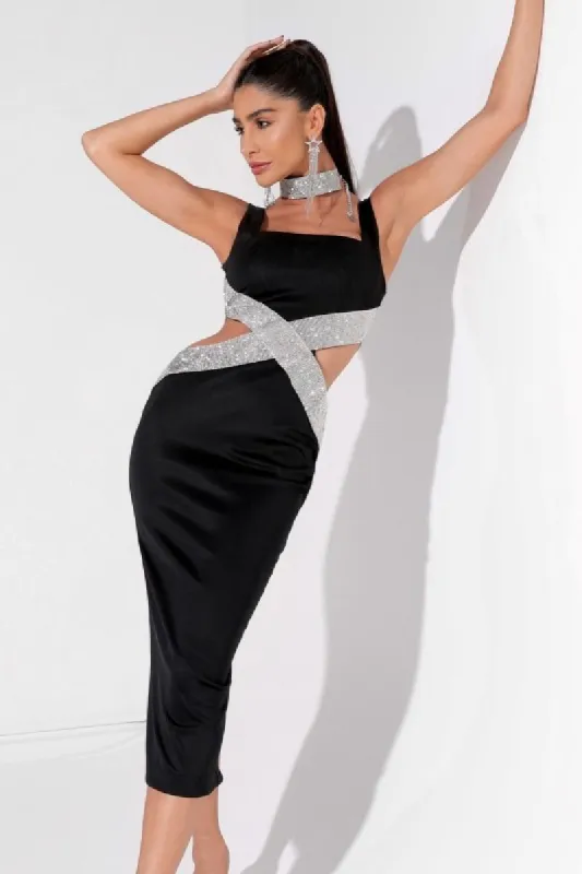 Sexy halter V-neck bandage cocktail dress 783636377944 sold by Cocomelody