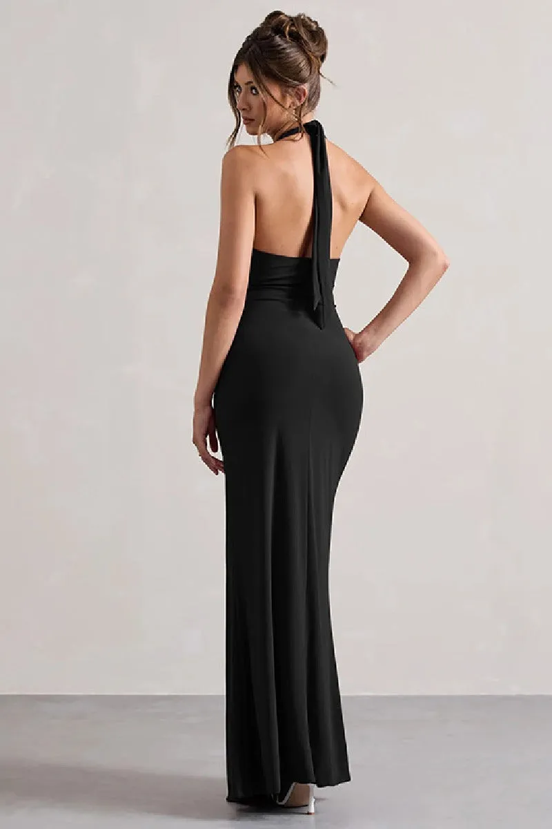 Fashion quality slim-fit neckline V-neck cocktail dress 850559753283 sold by Cocomelody product image thumbnail 4