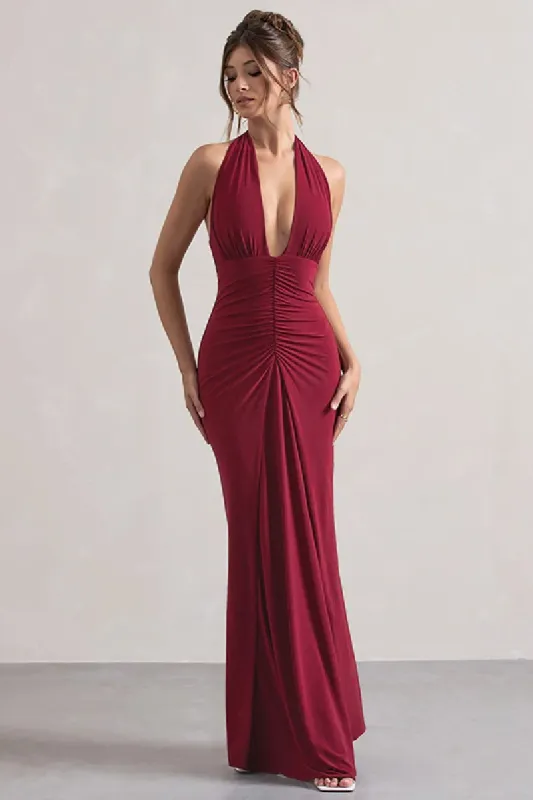 Fashion quality slim-fit neckline V-neck cocktail dress 850559753283 sold by Cocomelody