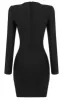 Shiny V-neck rhine-diamond slim-fit split cocktail dress 740086624931 sold by Cocomelody