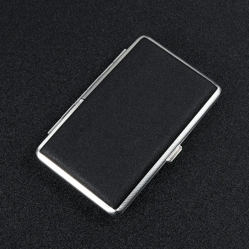 Ultra-thin portable men's leather creative metal high-grade leather cigarette case 775270864915 sold by Cocomelody product image thumbnail 4