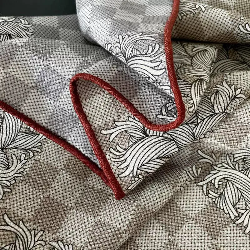 Double sided scarf different color printed square scarf gift for women 840869097123 sold by Cocomelody product image thumbnail 2