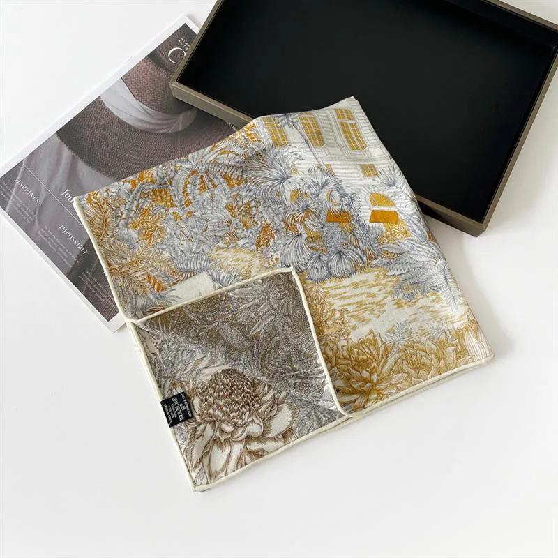 Double sided scarf different color printed square scarf gift for women 840869097123 sold by Cocomelody product image thumbnail 4