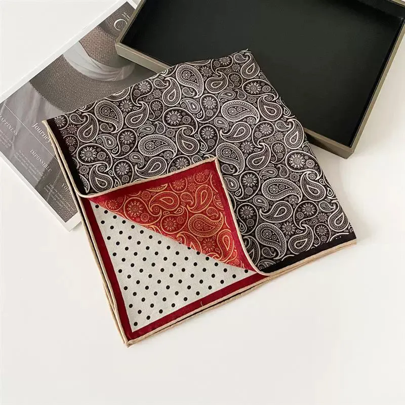 Double sided scarf different color printed square scarf gift for women 840869097123 sold by Cocomelody product image thumbnail 3