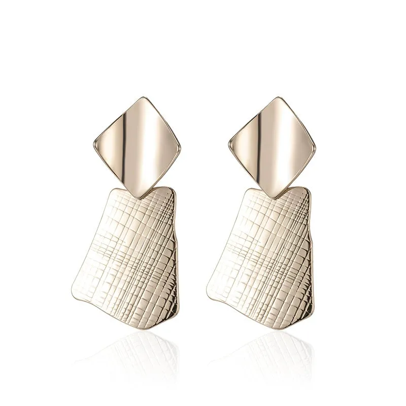 Geometric metal earrings unique drop earrings 637384003663 sold by Cocomelody product image thumbnail 2