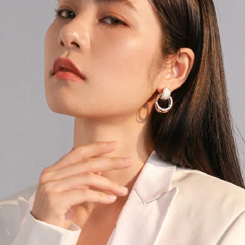 Sterling silver light luxury temperament earrings earrings stud gift for women 595236840981 sold by Cocomelody product image thumbnail 4