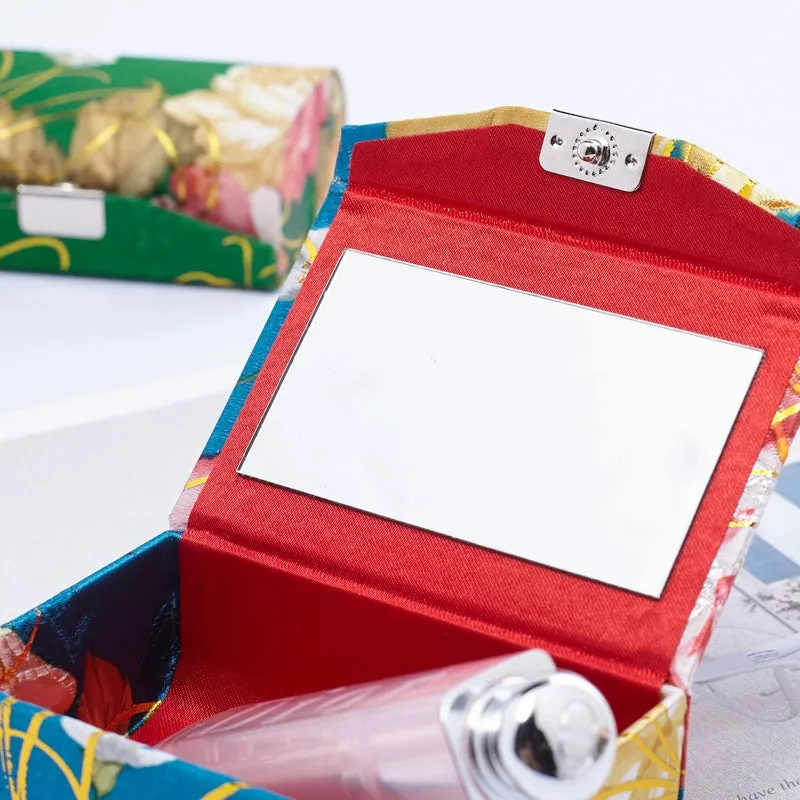 Featured brocade embroidery lipstick case Chinese lipstick case with mirror 563187976000 sold by Cocomelody product image thumbnail 2