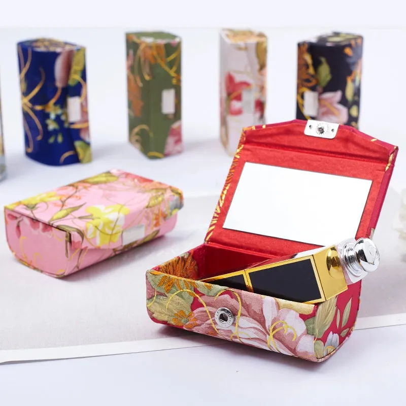 Featured brocade embroidery lipstick case Chinese lipstick case with mirror 563187976000 sold by Cocomelody product image thumbnail 3