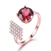 Nano garnet topaz open ring 695524260073 sold by Cocomelody