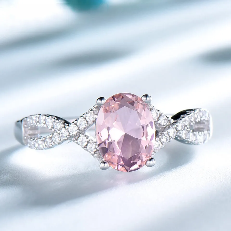 Sterling silver nanomorgon stone ring 616589351115 sold by Cocomelody product image thumbnail 2