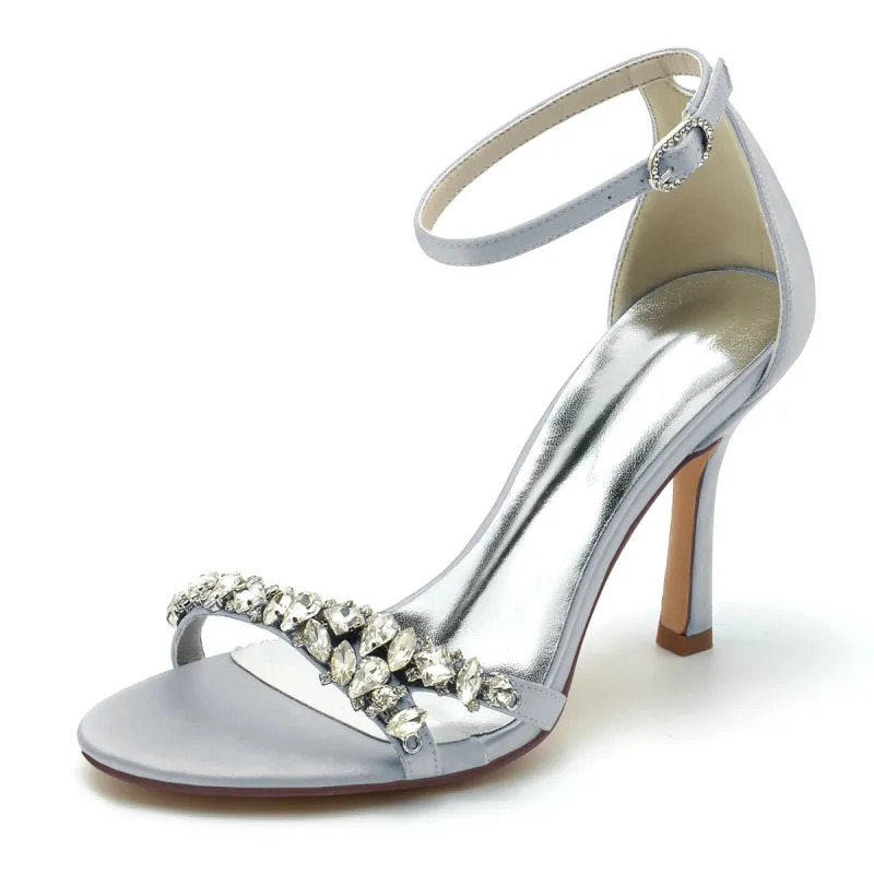 Stiletto Heel 9.5cm Silk-Like Shoes CK0337 sold by Cocomelody