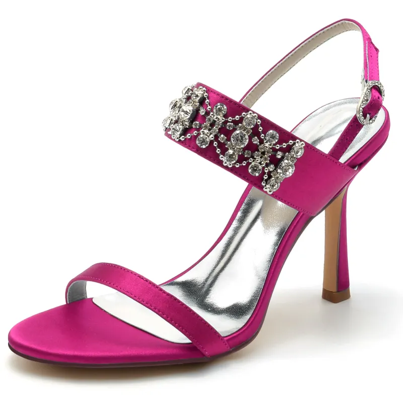 Stiletto Heel 9.5cm Silk-Like Shoes CK0335 sold by Cocomelody