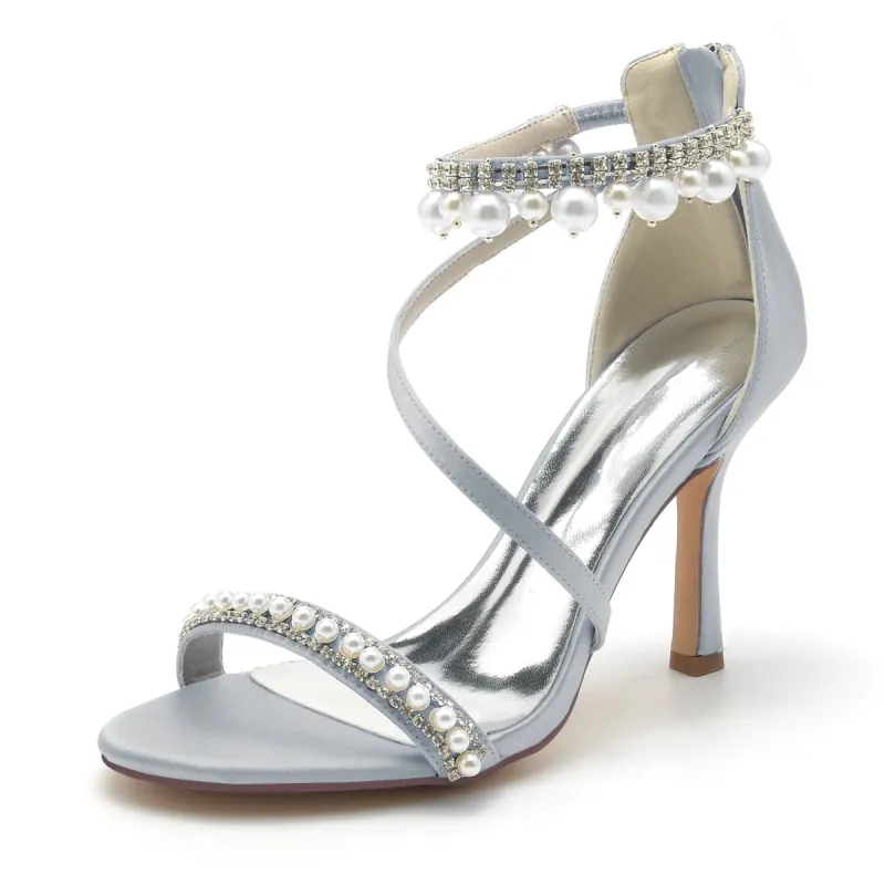 Stiletto Heel 9.5cm Silk-Like Shoes CK0333 sold by Cocomelody