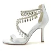 Stiletto Heel 9.5cm Silk-Like Shoes CK0332 sold by Cocomelody