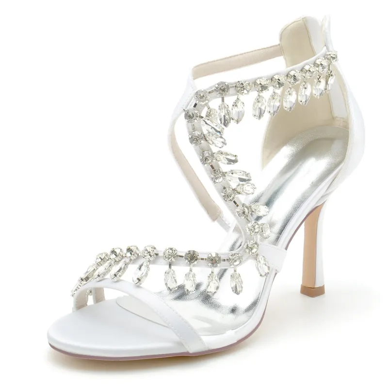 Stiletto Heel 9.5cm Silk-Like Shoes CK0331 sold by Cocomelody
