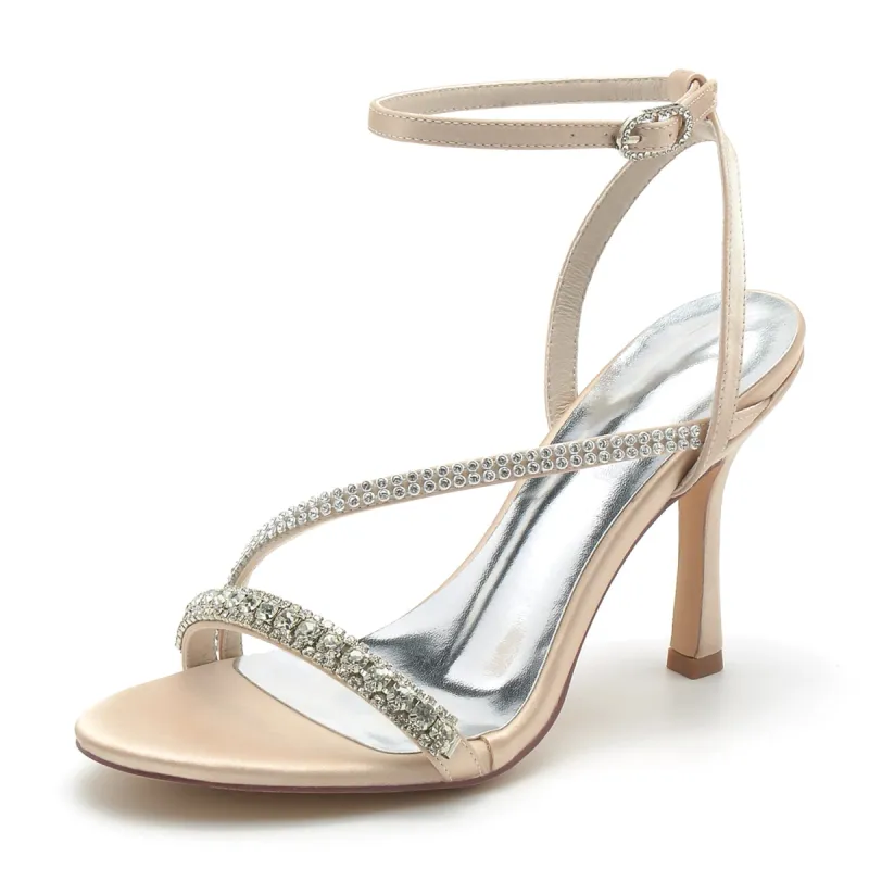 Stiletto Heel 9.5cm Silk-Like Shoes CK0328 sold by Cocomelody