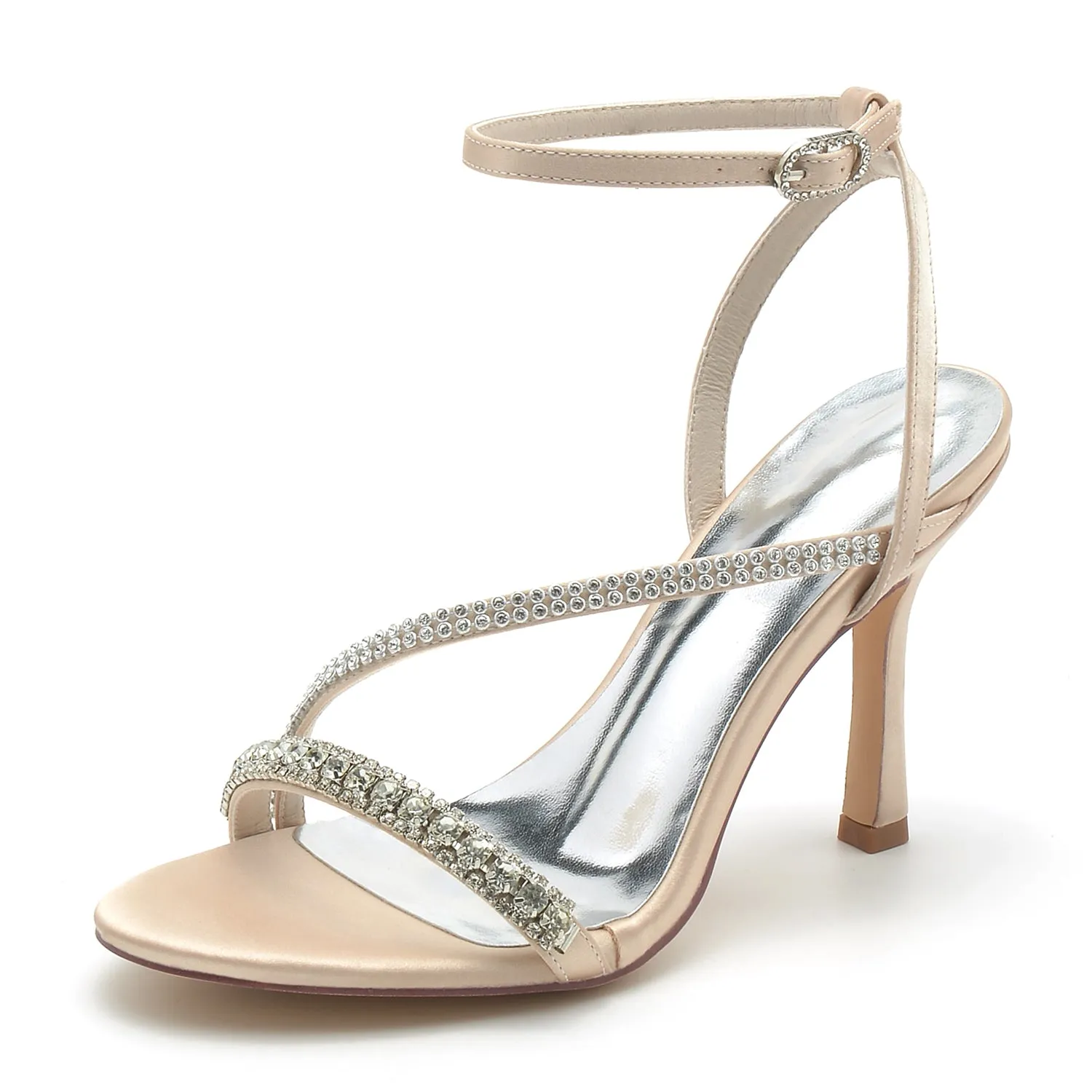 Stiletto Heel 9.5cm Silk-Like Shoes CK0328 sold by Cocomelody