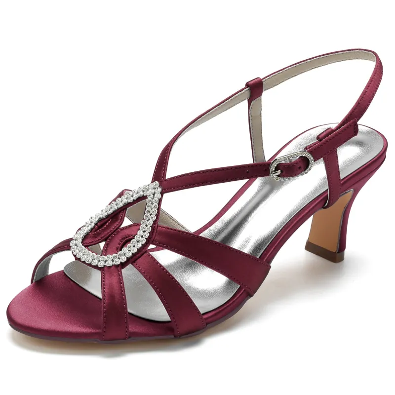 Chunky Heel 6.5cm Silk-Like Shoes CK0327 sold by Cocomelody