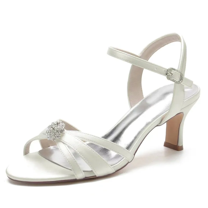 Chunky Heel 6.5cm Silk-Like Shoes CK0323 sold by Cocomelody