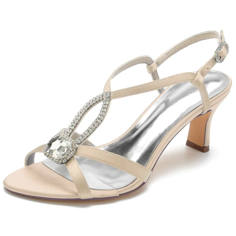 Chunky Heel 6.5cm Silk-Like Shoes CK0315 sold by Cocomelody