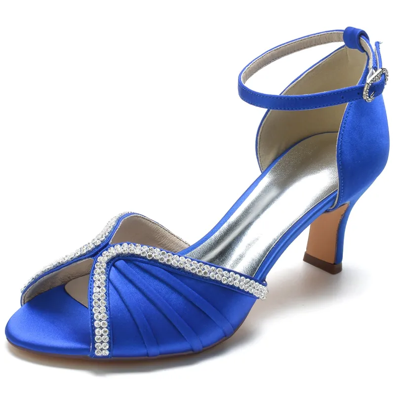 Chunky Heel 6.5cm Silk-Like Shoes CK0313 sold by Cocomelody