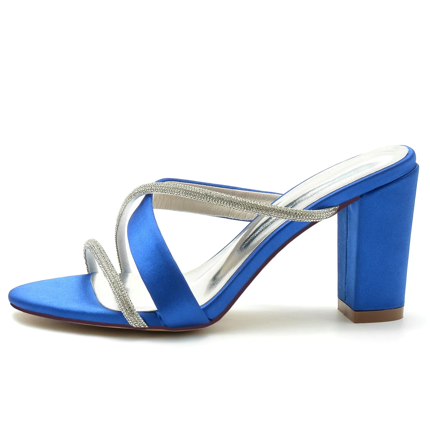 Chunky Heel 8.5cm Silk-Like Shoes CK0311 sold by Cocomelody product image thumbnail 4