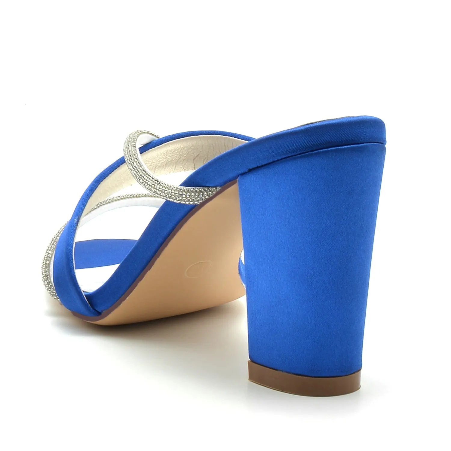 Chunky Heel 8.5cm Silk-Like Shoes CK0311 sold by Cocomelody product image thumbnail 5