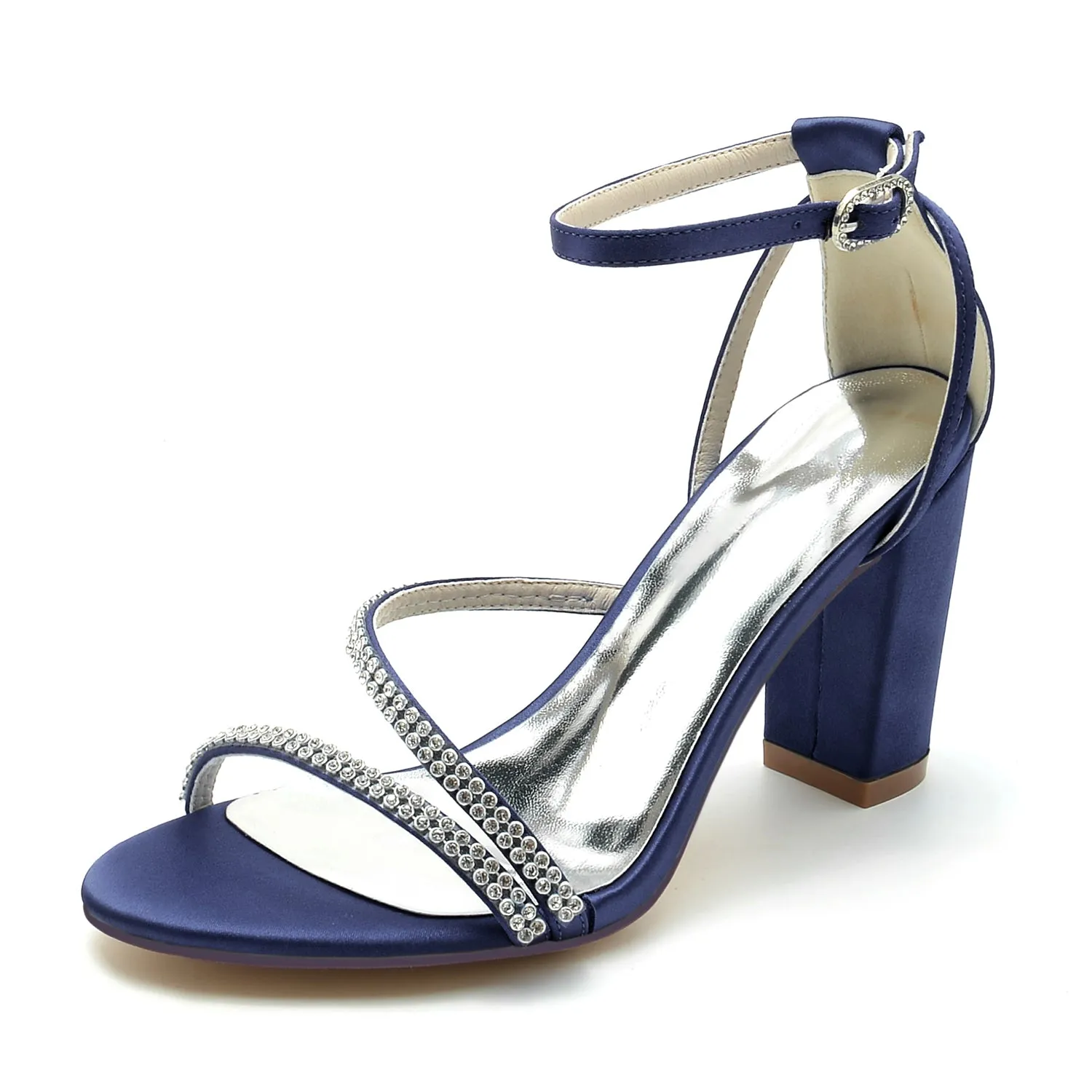 Blue Ankle Strap Heels CK0303 sold by Cocomelody