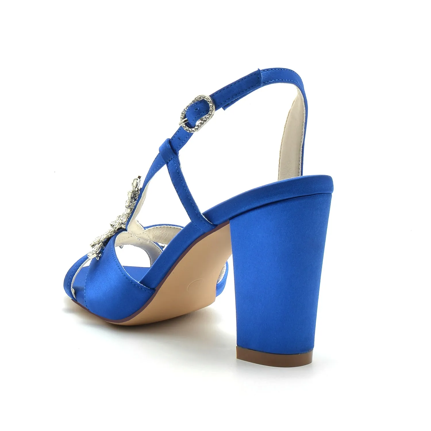 Chunky Heel 8.5cm Silk-Like Shoes CK0300 sold by Cocomelody product image thumbnail 5