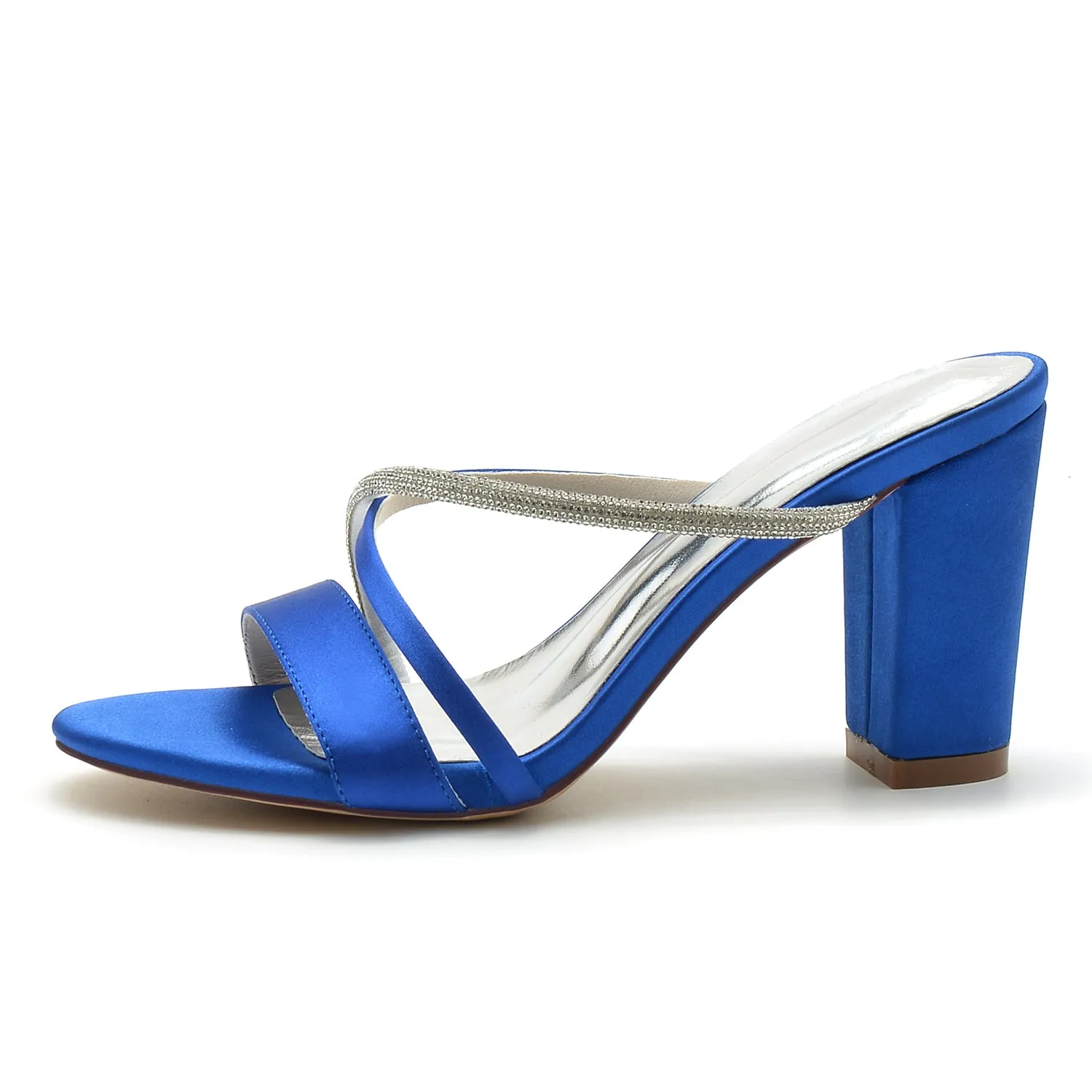 Chunky Heel 8.5cm Silk-Like Shoes CK0298 sold by Cocomelody product image thumbnail 4