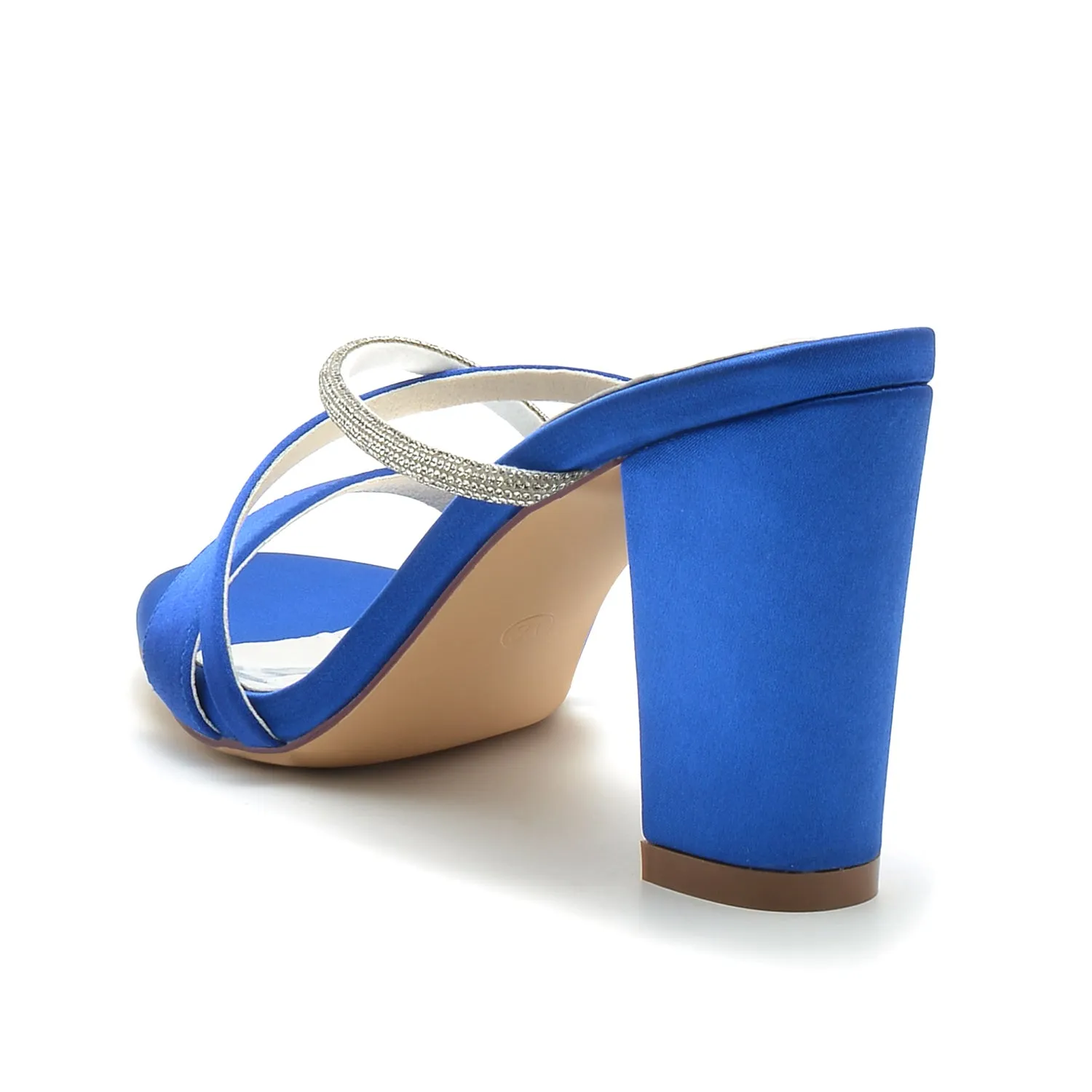 Chunky Heel 8.5cm Silk-Like Shoes CK0298 sold by Cocomelody product image thumbnail 5