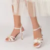 Stiletto Heel 9.5cm Silk-Like Shoes CK0340 sold by Cocomelody